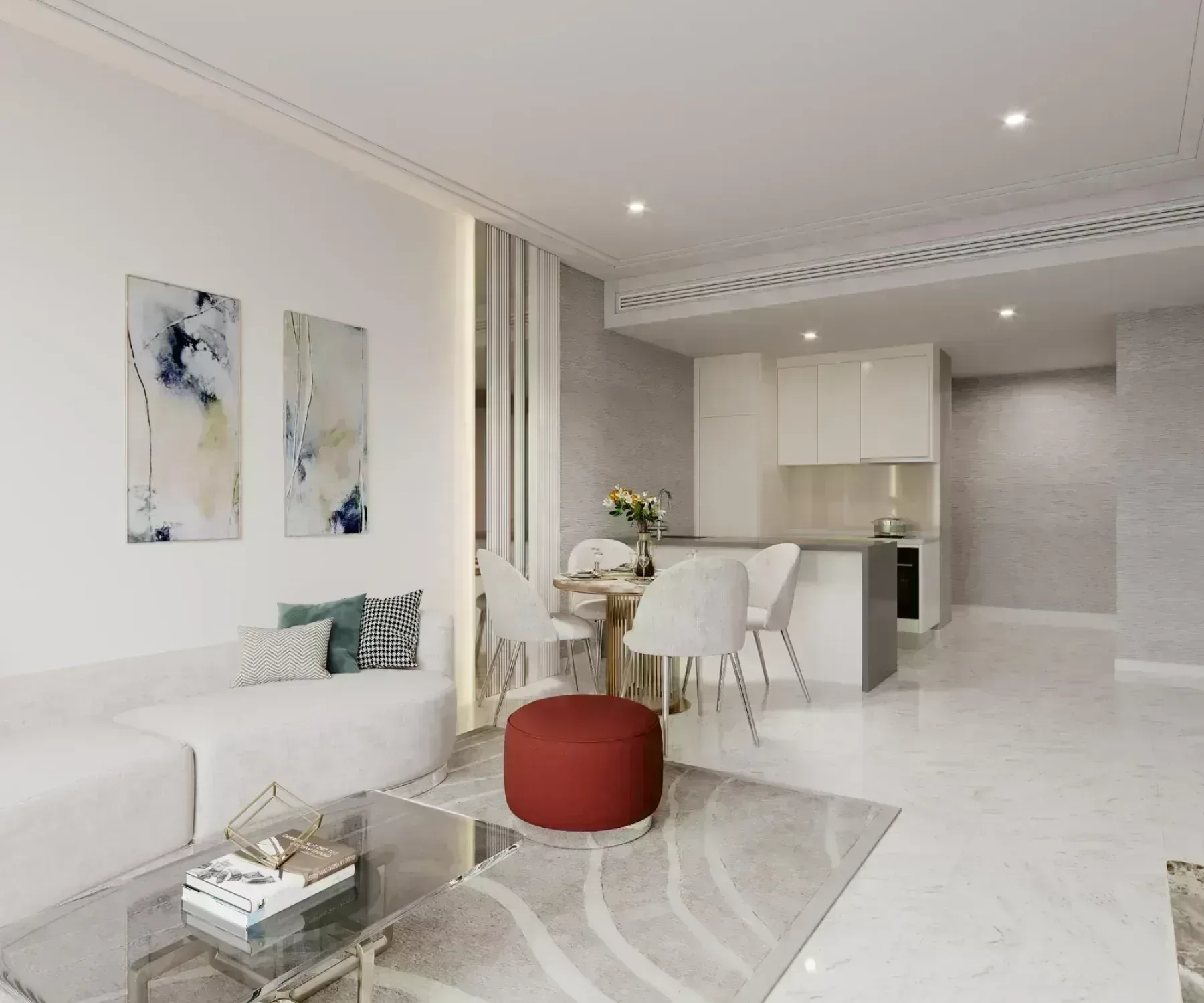 Royal Suites Type DK1 living, dining and kitchen