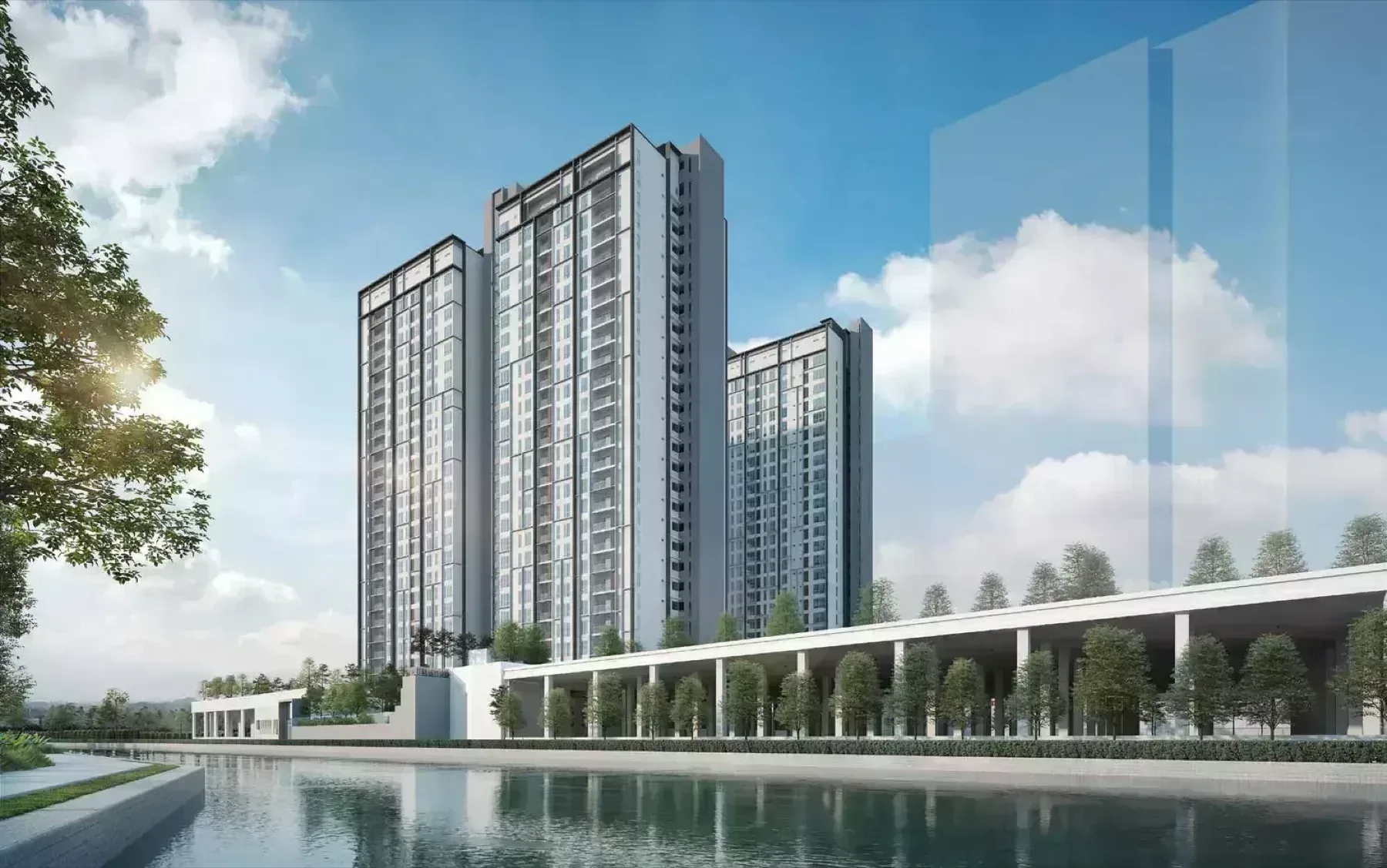 Sanderling Cyberjaya lakeside facade artist impression
