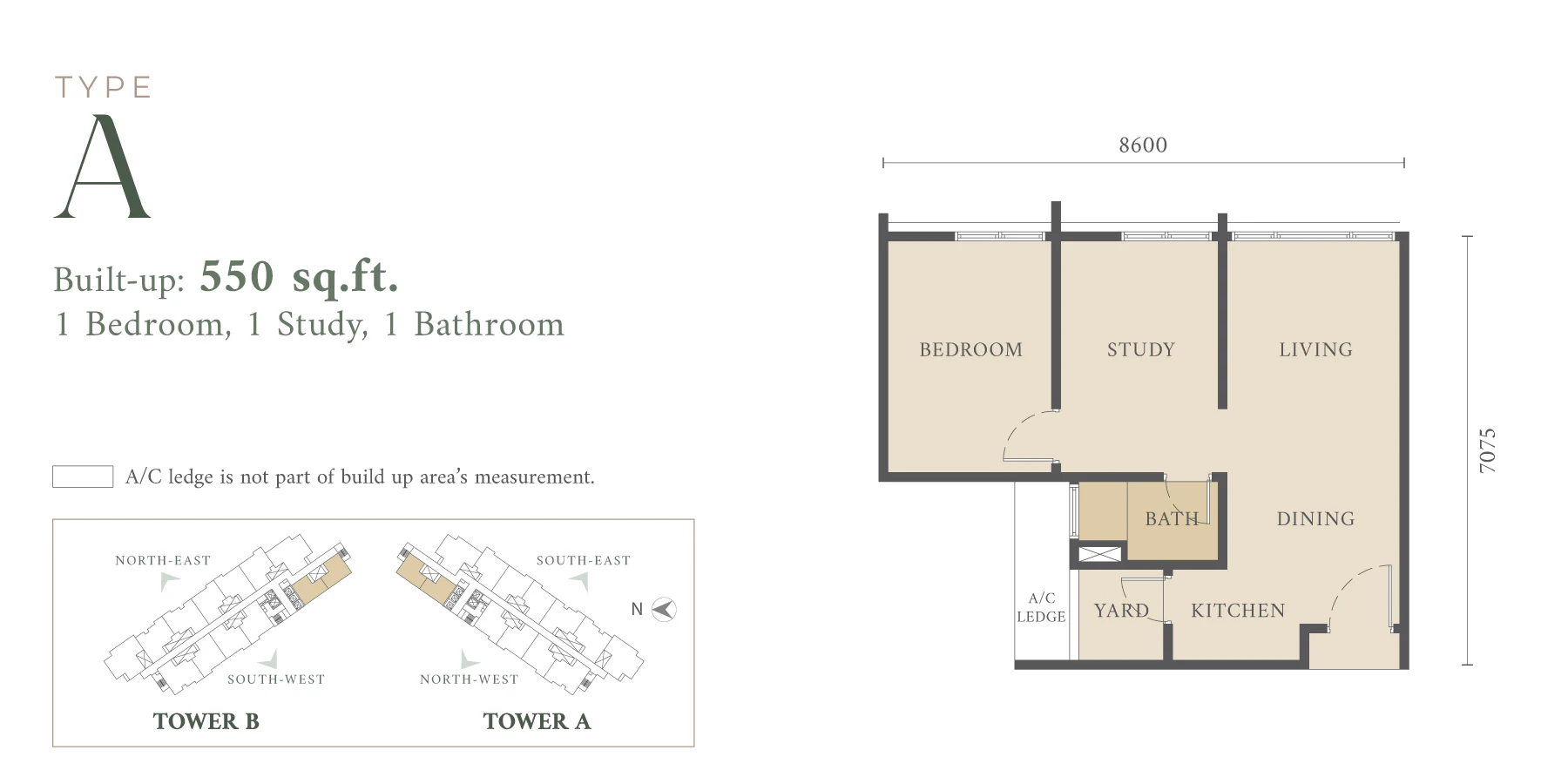 SCP Westfield Residences Type A floor plan