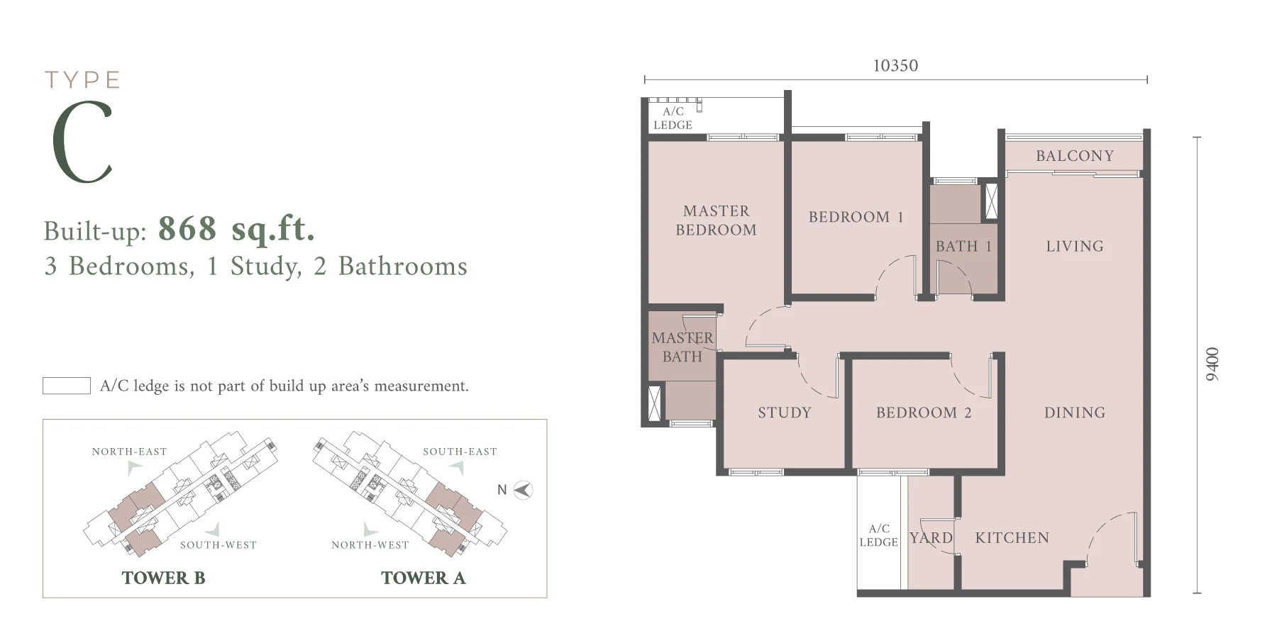 SCP Westfield Residences Type C floor plan
