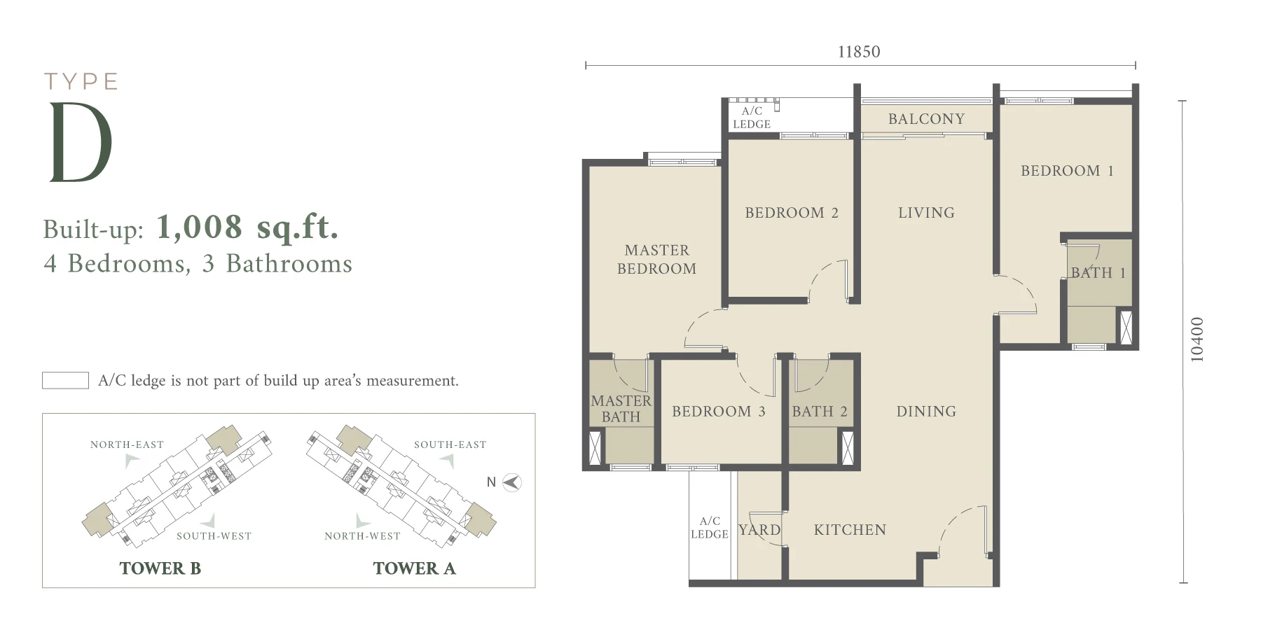 SCP Westfield Residences Type D floor plan