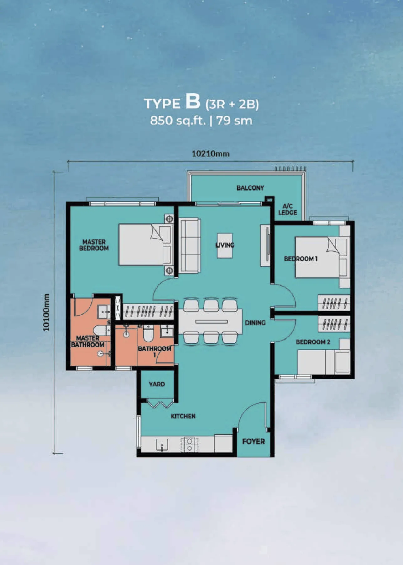 Sea Crestz Type B floor plan