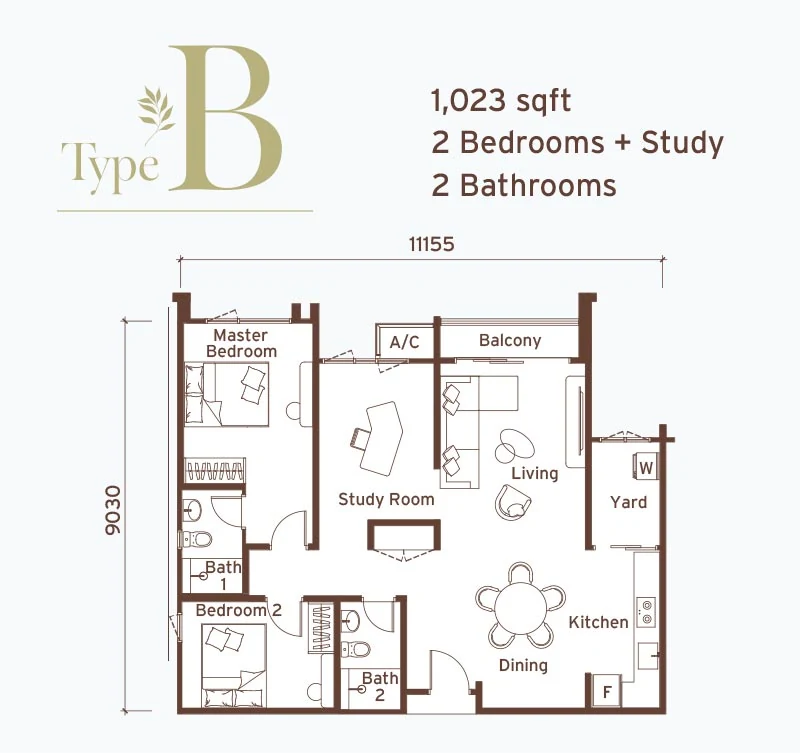 Senna Heights Type B floor plan