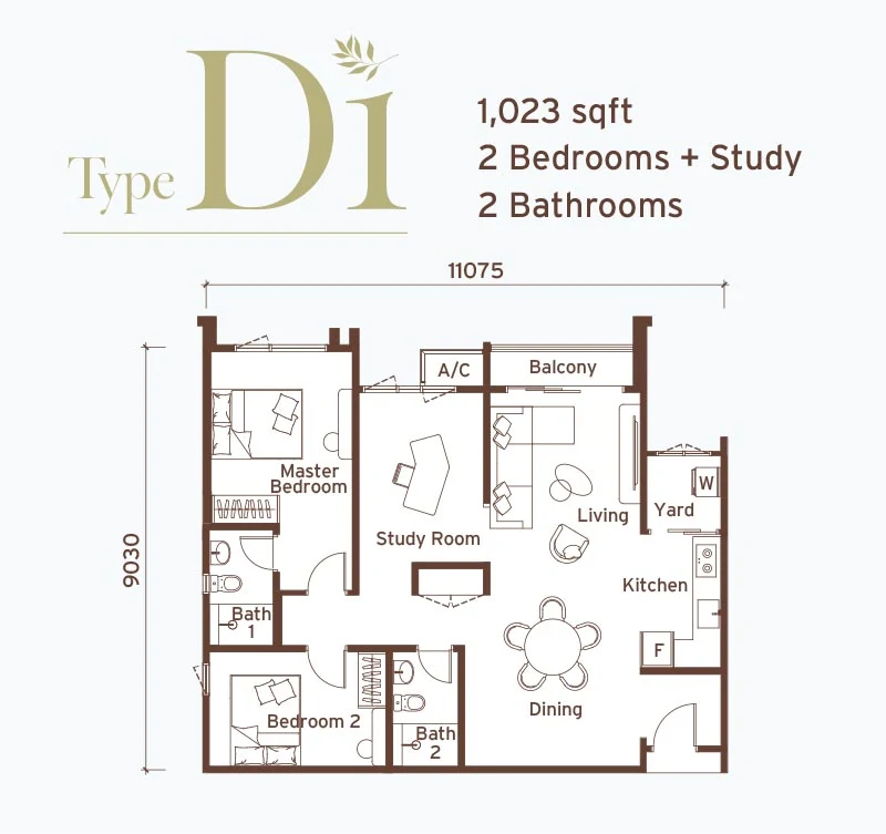 Senna Heights Type D1 floor plan