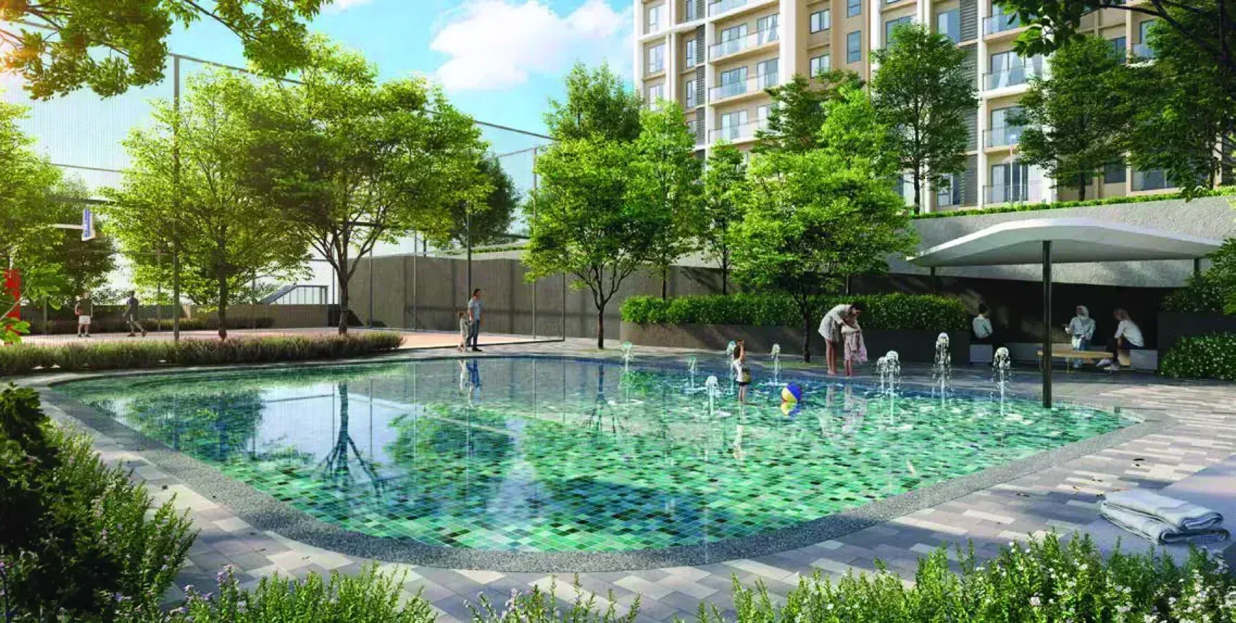Senna Heights landscaped facilities deck