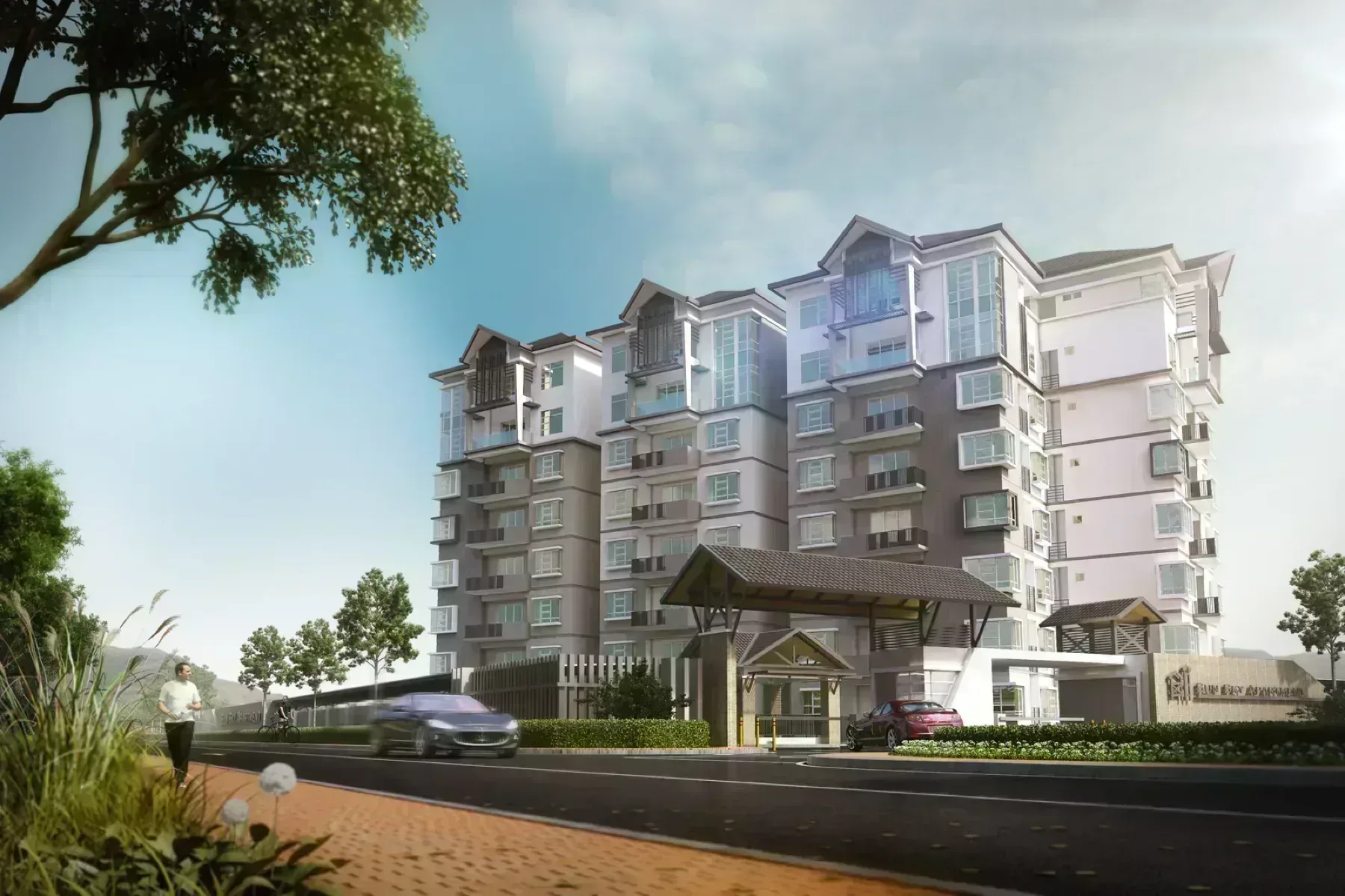 Sun Sky Condominium entrance
