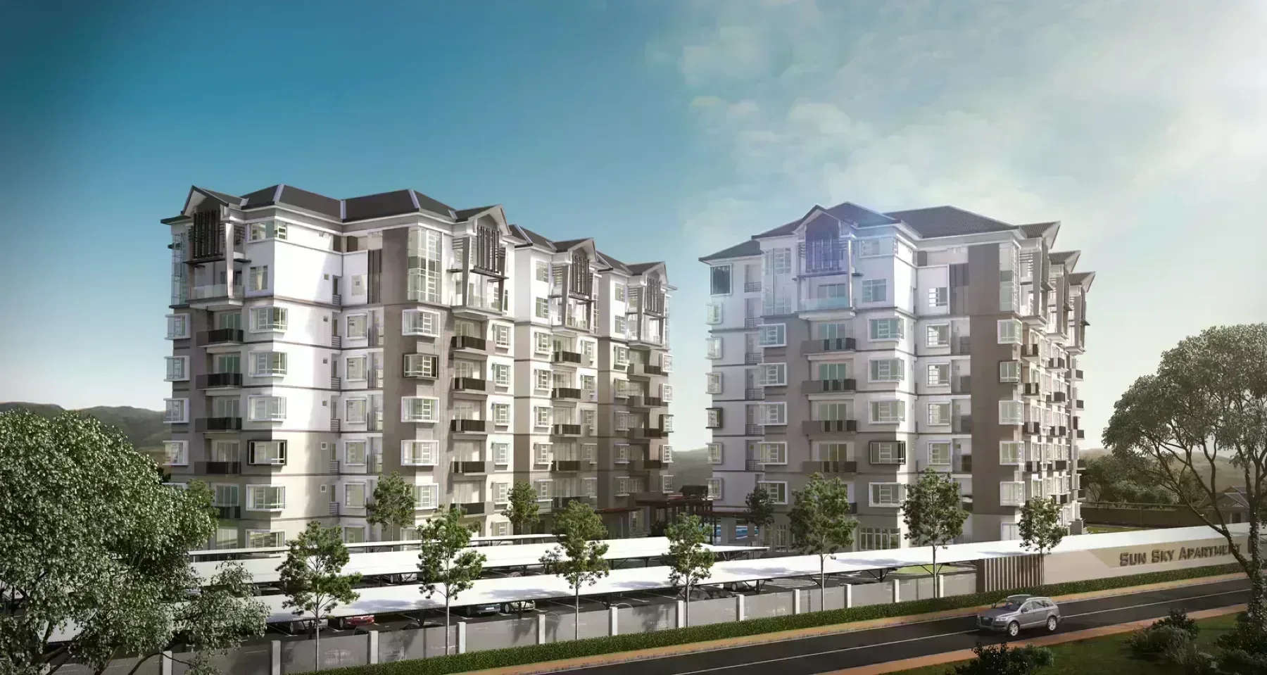 Sun Sky Condominium twin wings