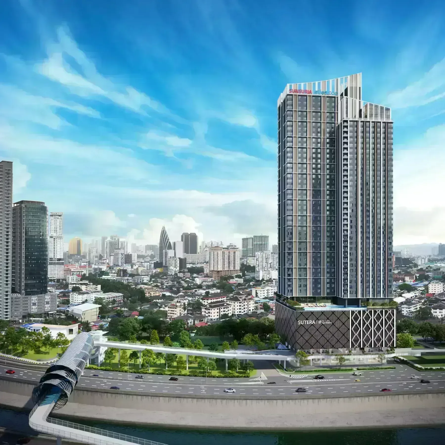 Sutera Suites Tower Facade