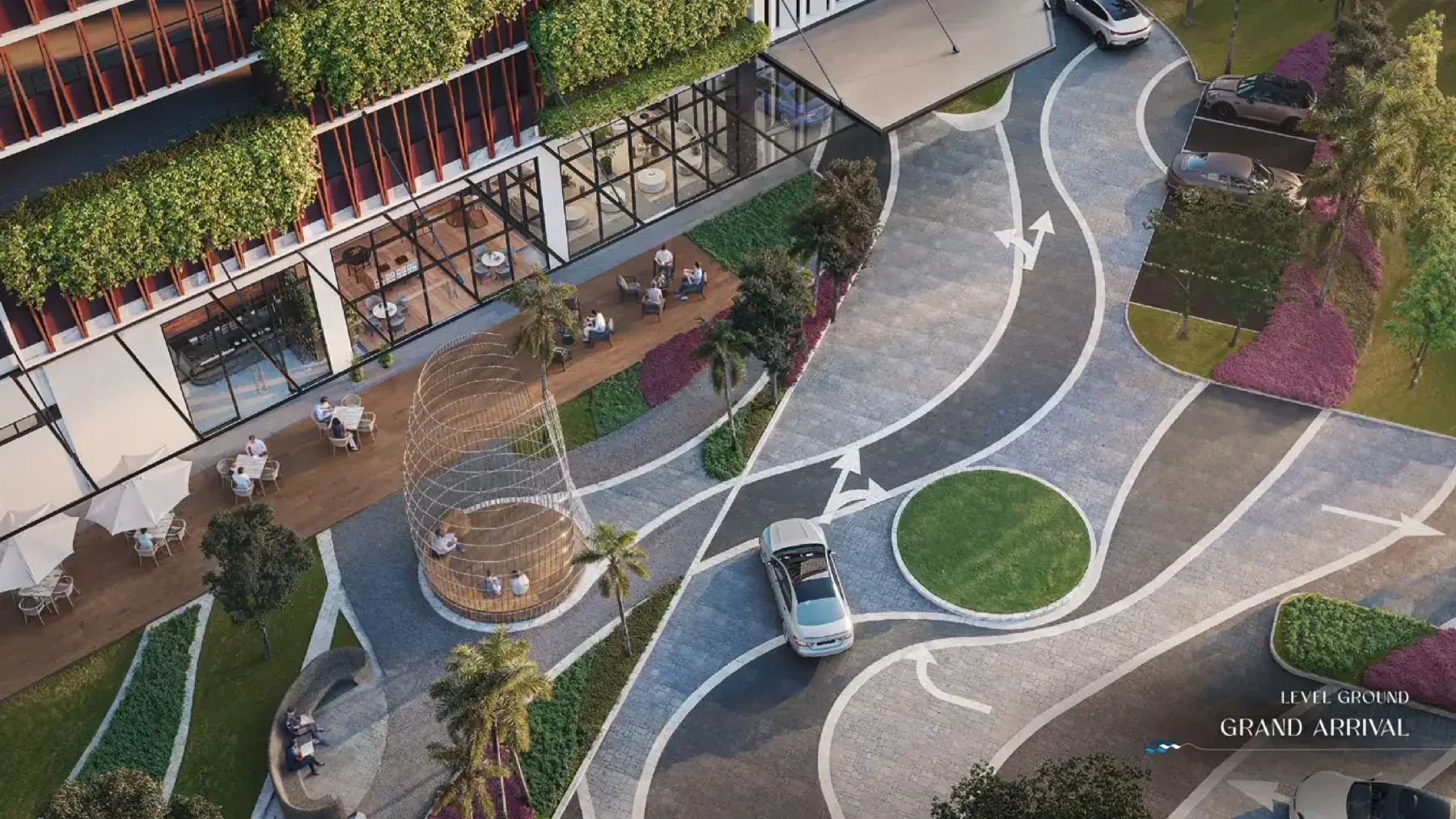 Tagbay Suites grand arrival driveway