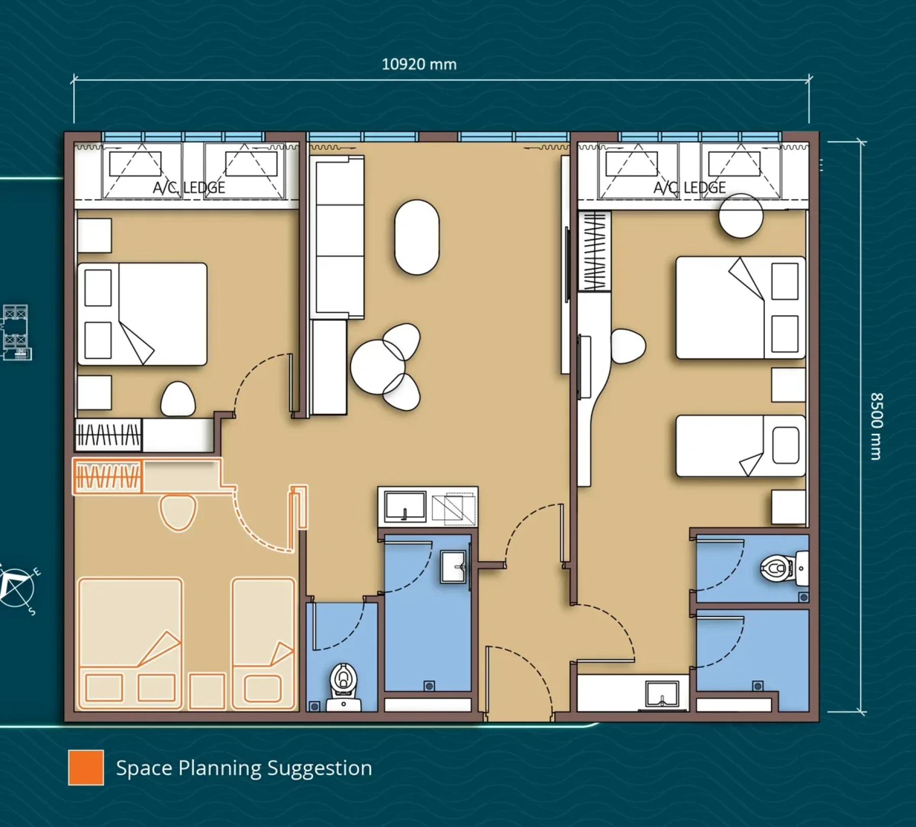 Tagbay Suites floor plan 1