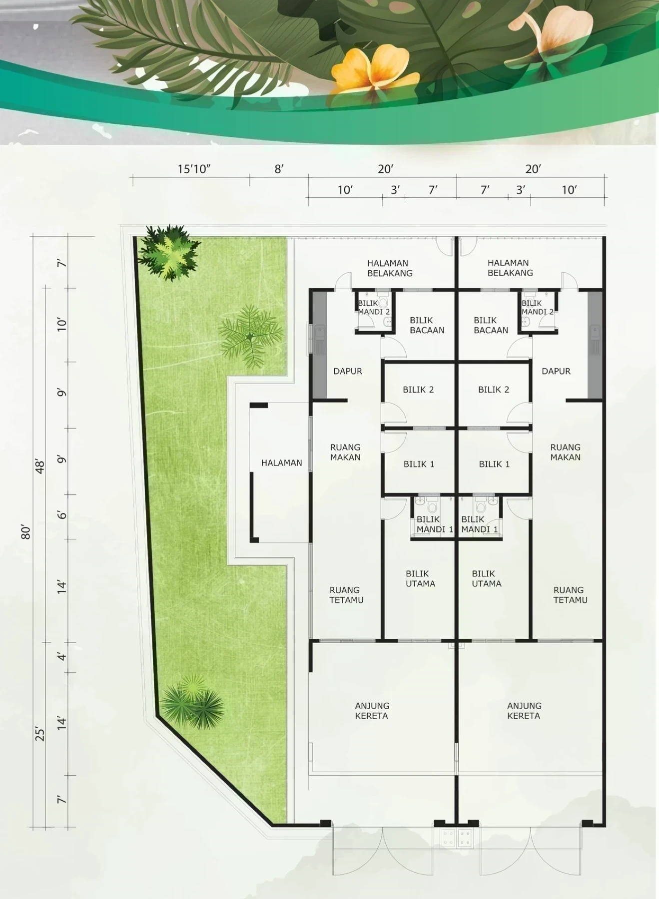 Taman Gopeng Mewah floor plan 1
