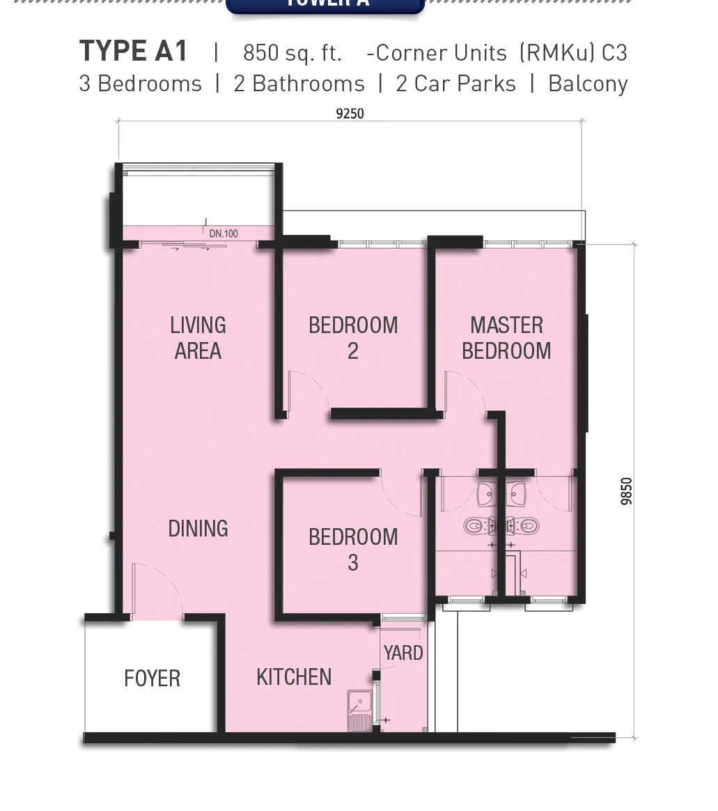 Taman Harmoni Vista Type A1 floor plan