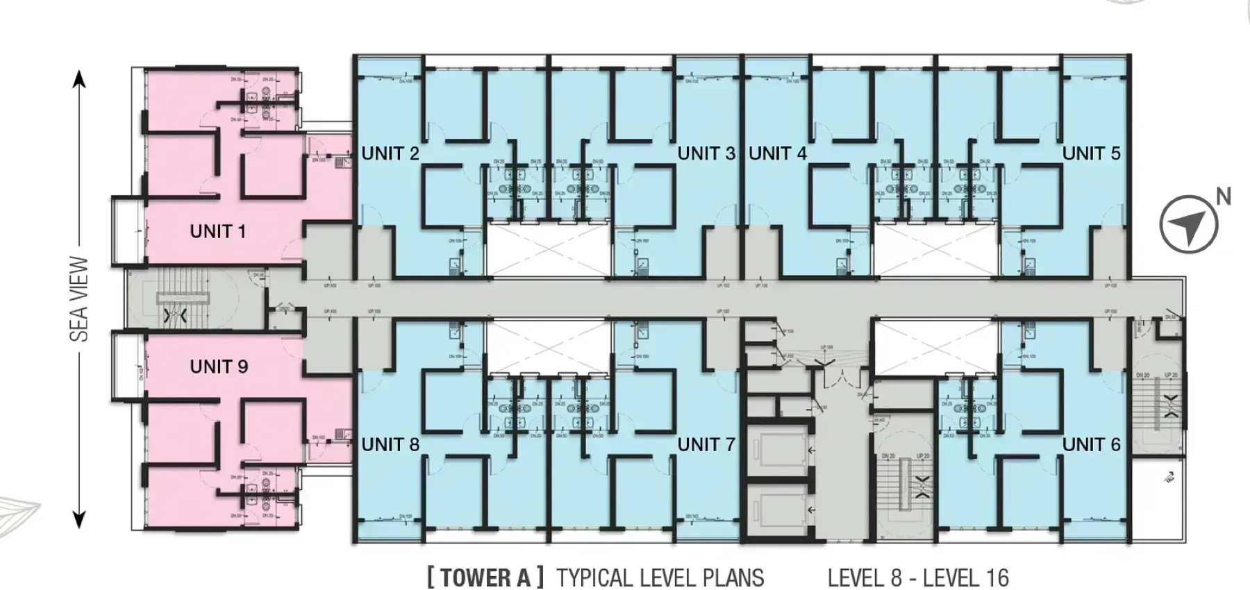 Taman Harmoni Vista Floor Plan (Tower A, Typical Floor) floor plan