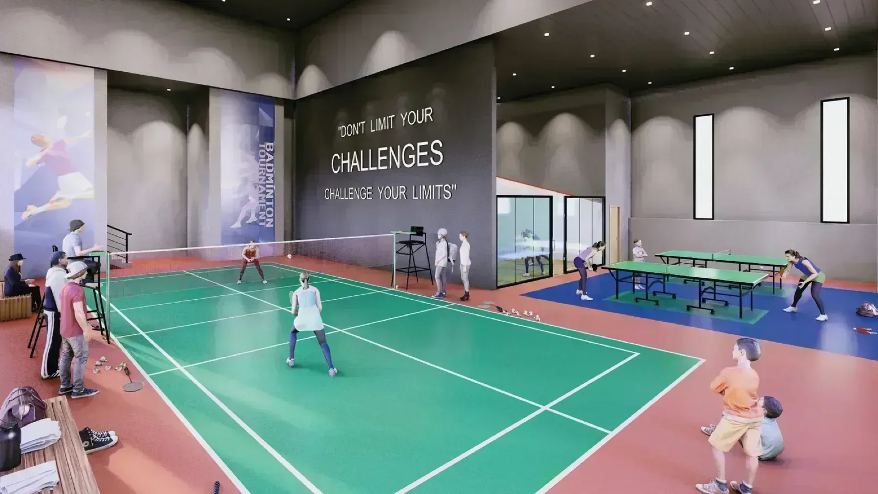 The Atas Taman Desa badminton and indoor courts
