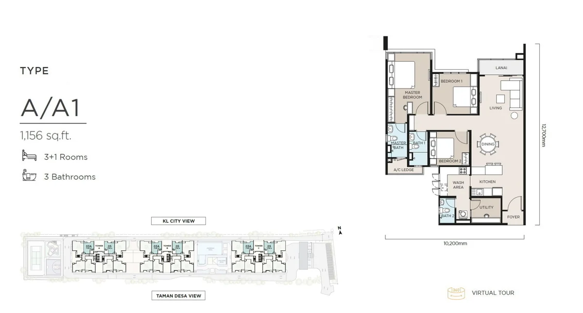 The Atas Type A floor plan