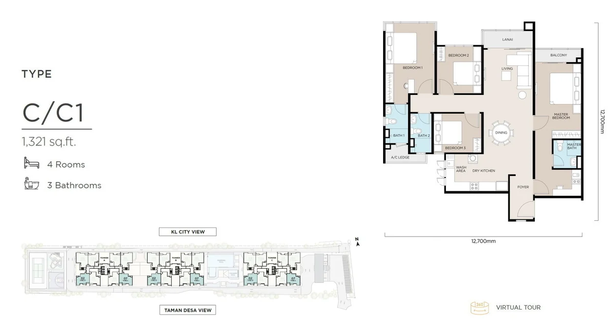 The Atas Type C floor plan
