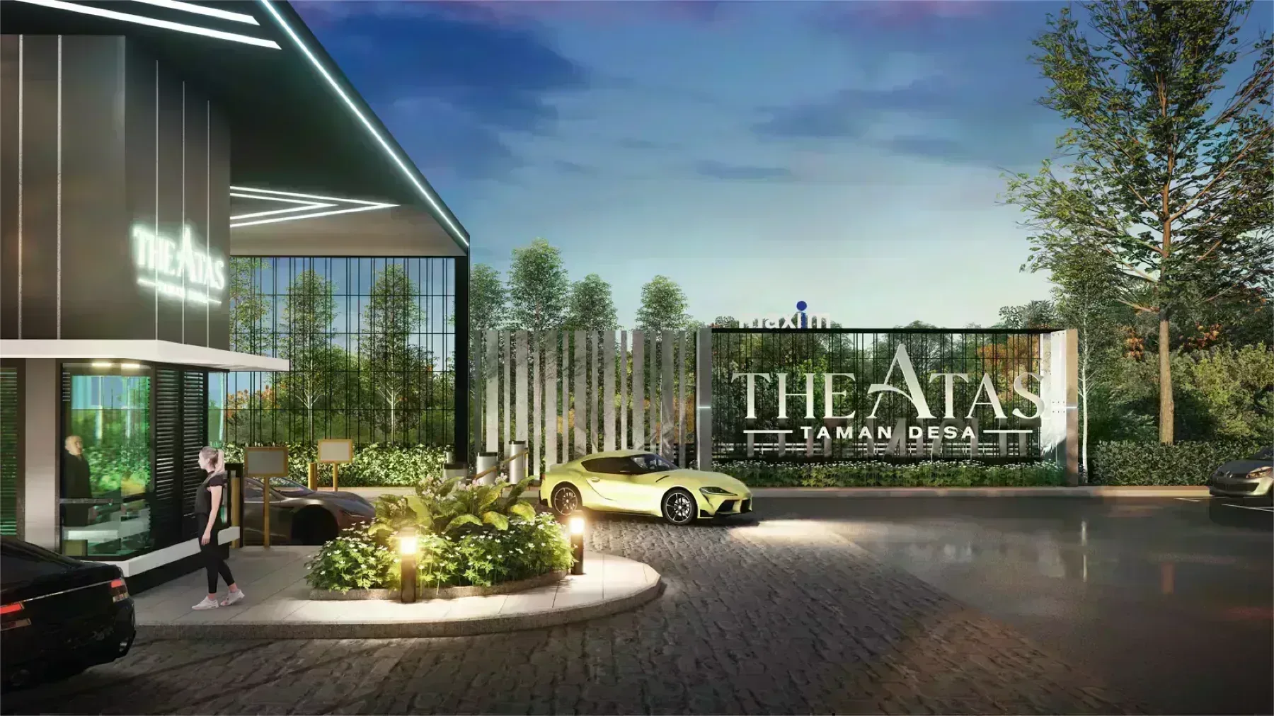 The Atas Taman Desa grand entrance