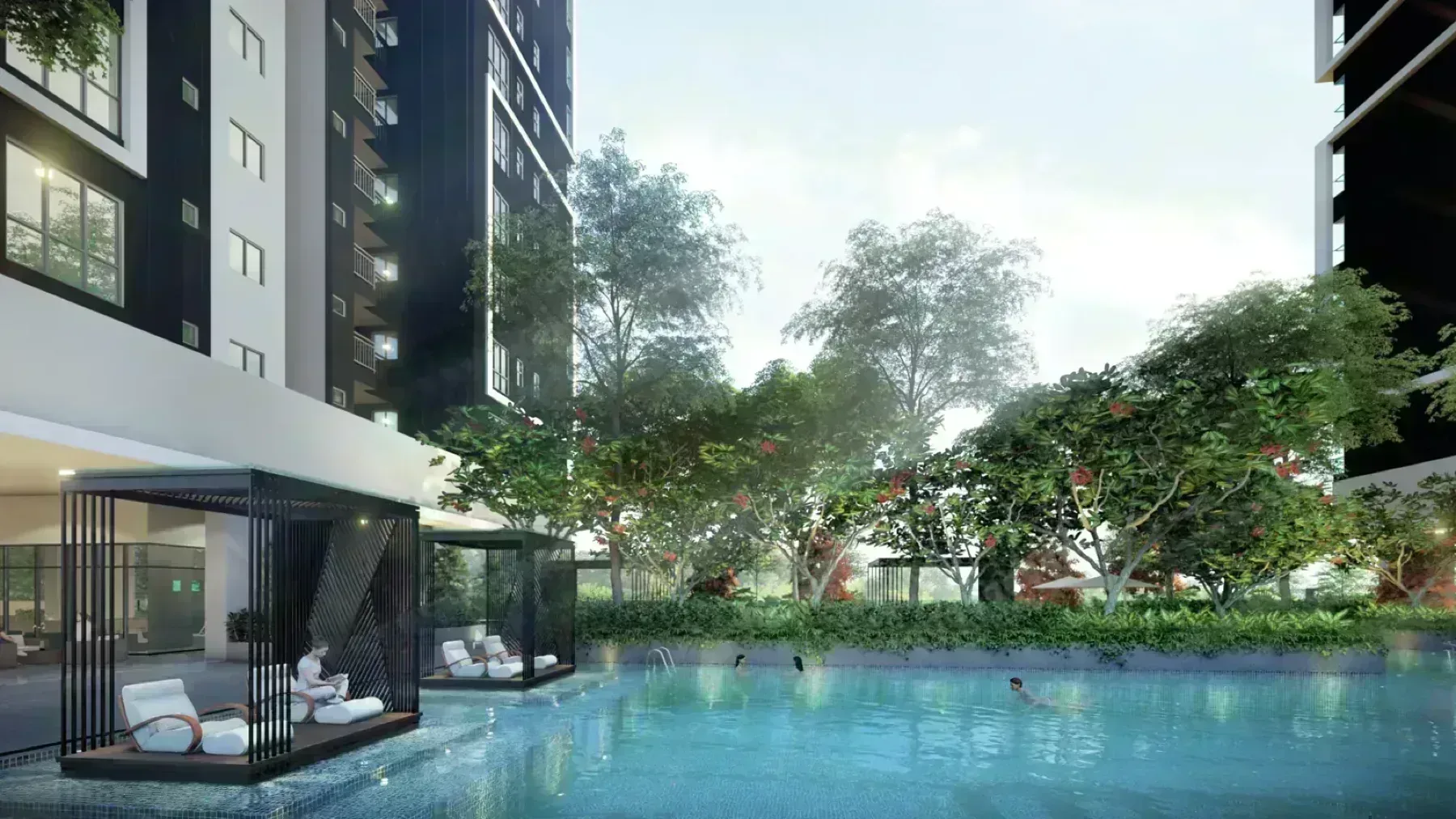 The Atas Taman Desa swimming pool