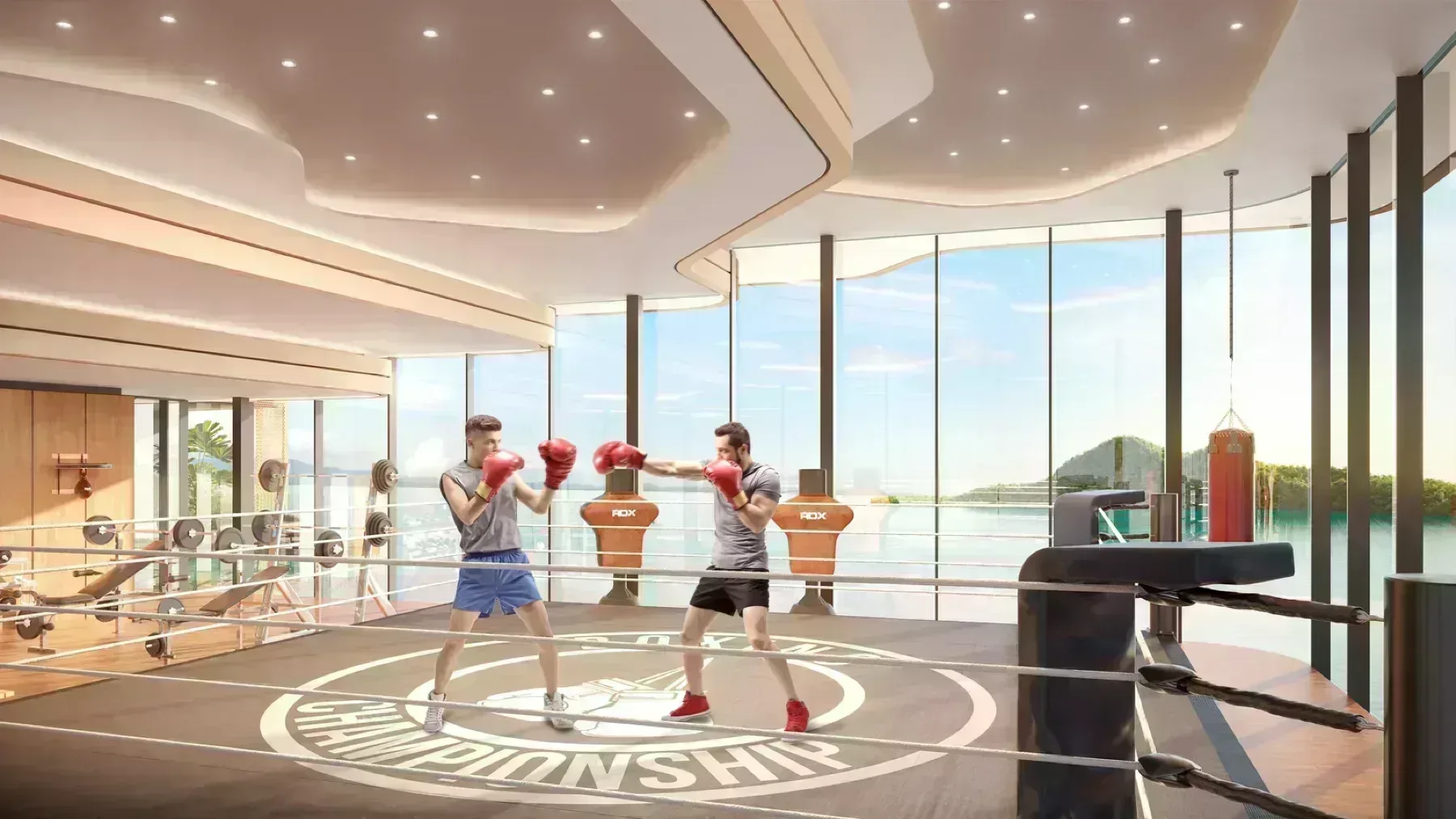 The Bedrock rooftop gym