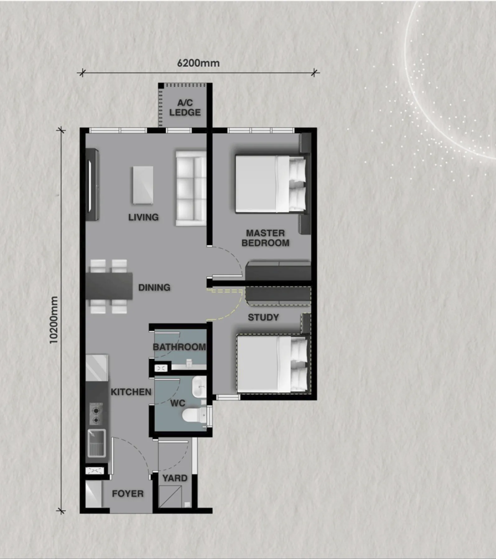 The Celestz floor plan 3