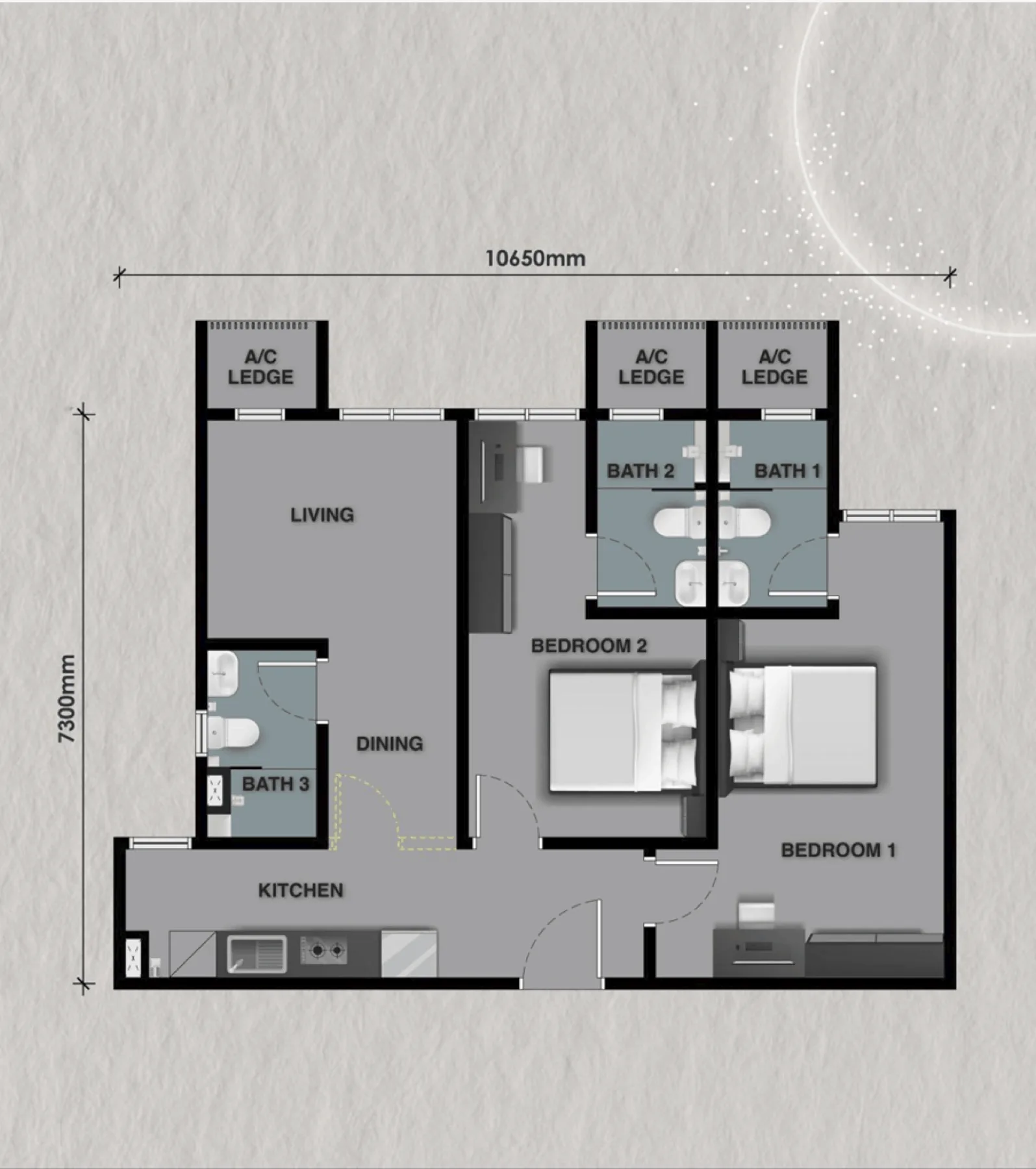 The Celestz floor plan 2