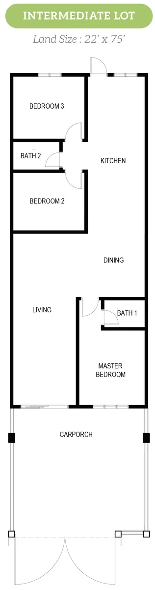 The Clover 2 floor plan 1