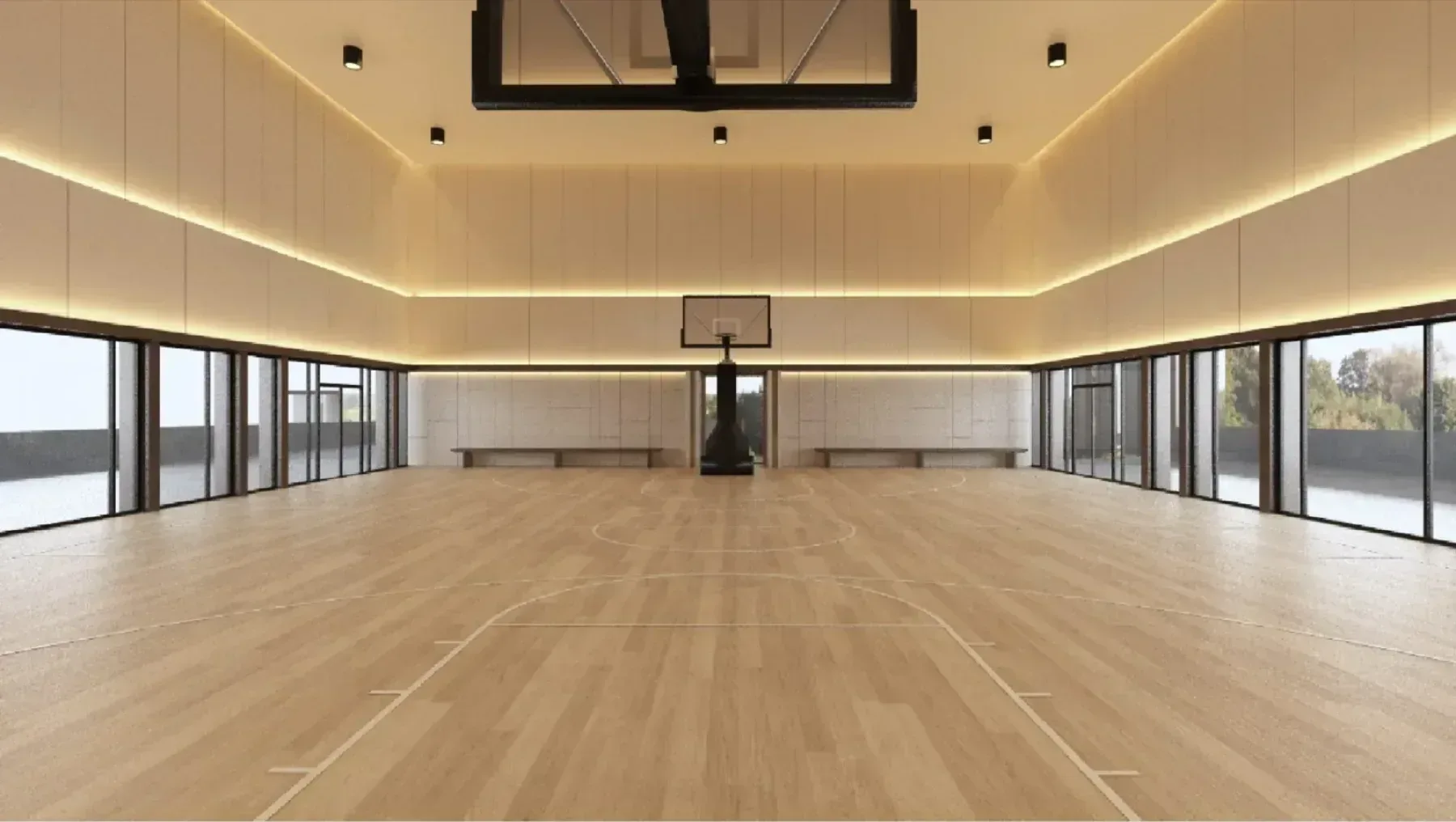 The Maxxon Residence indoor basketball court
