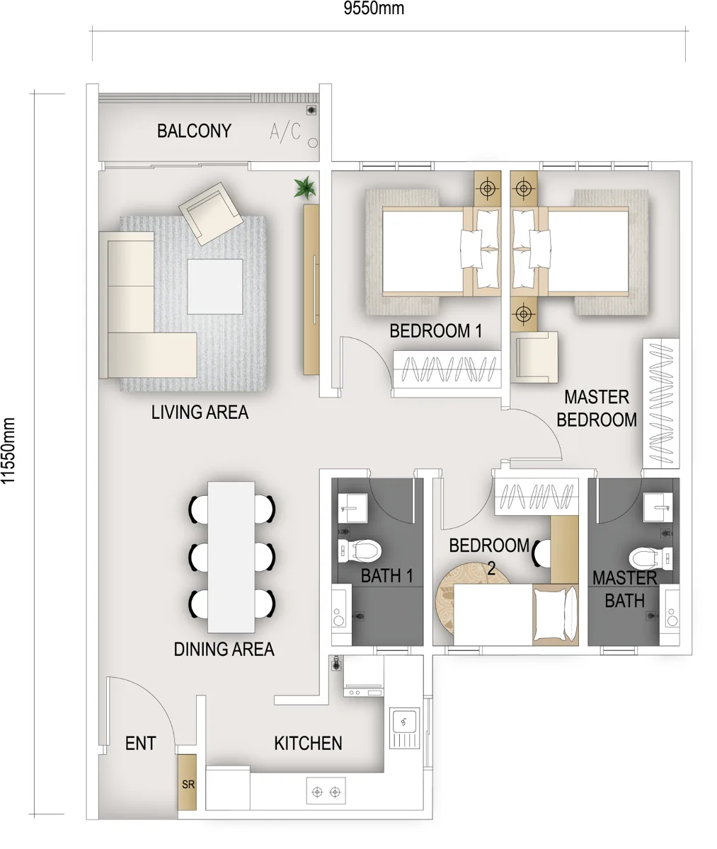 The Maxxon Residence Type A floor plan