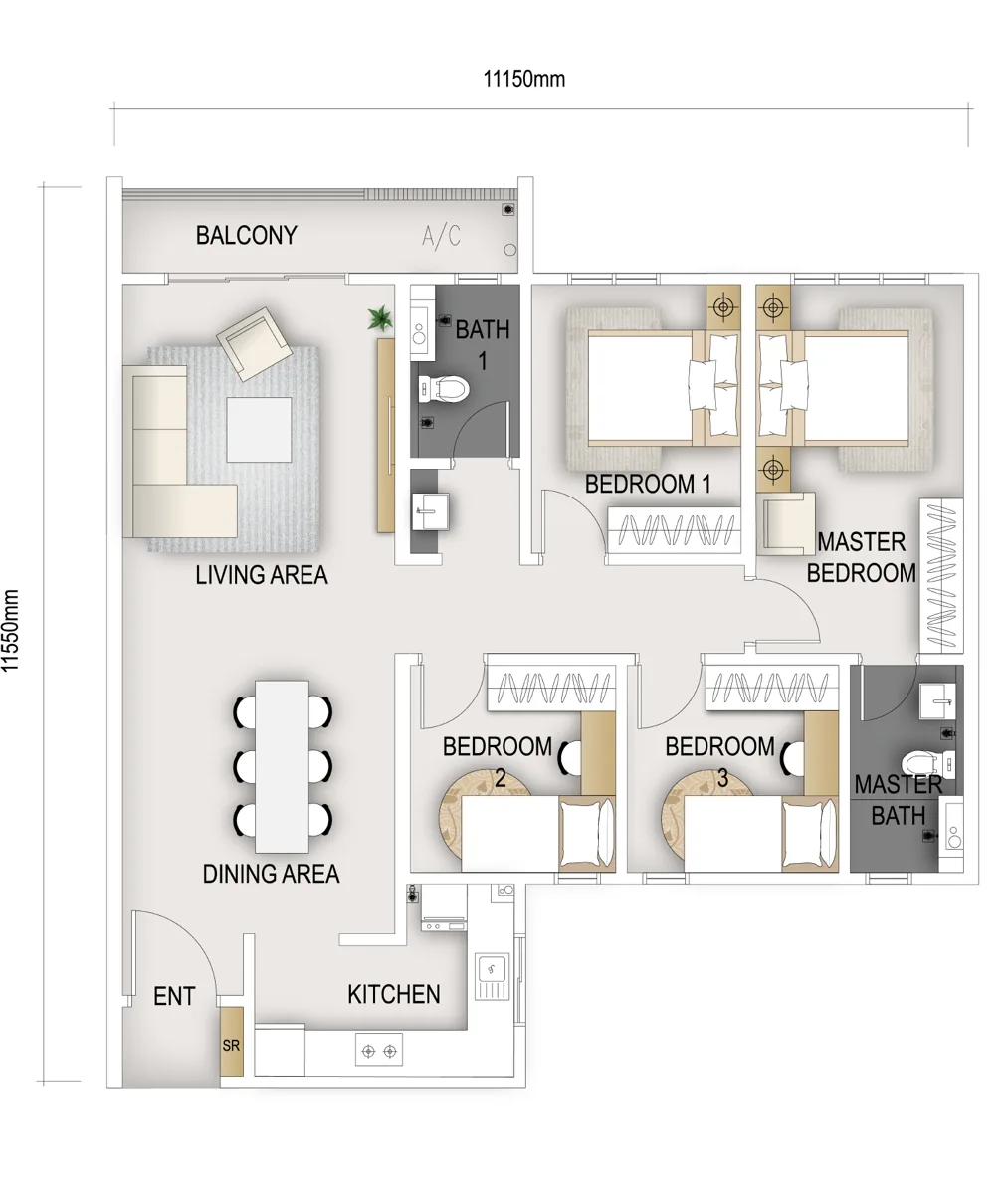 The Maxxon Residence Type B floor plan