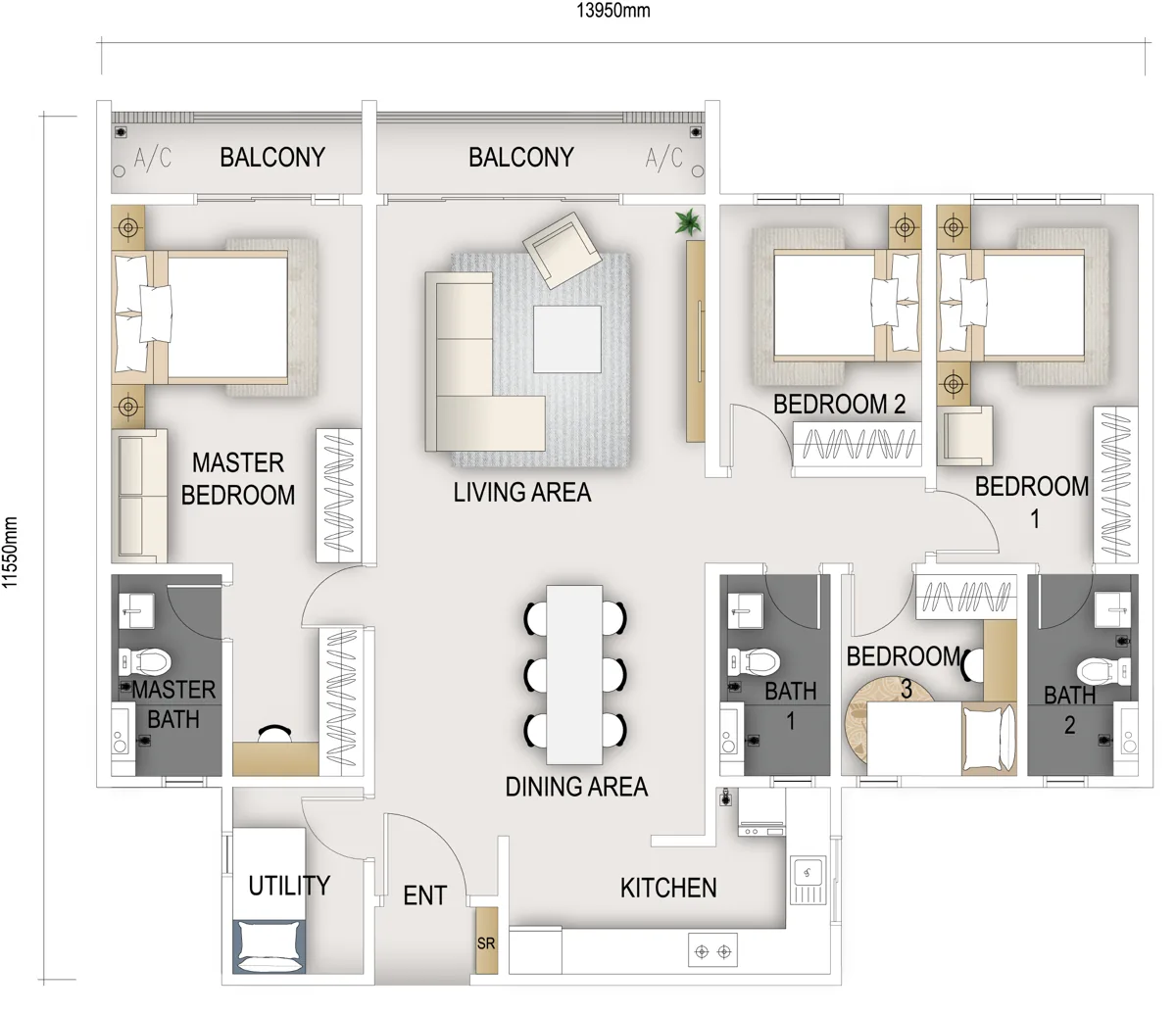 The Maxxon Residence Type C floor plan