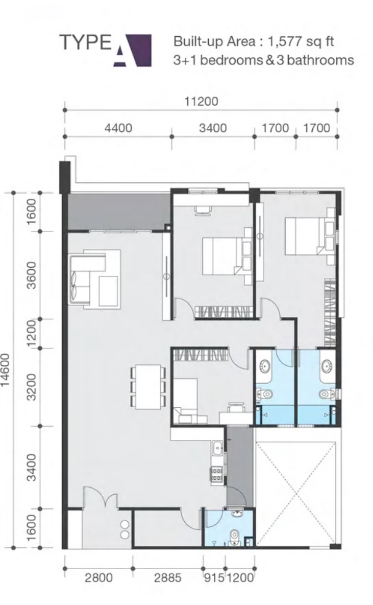The Navens floor plan 3