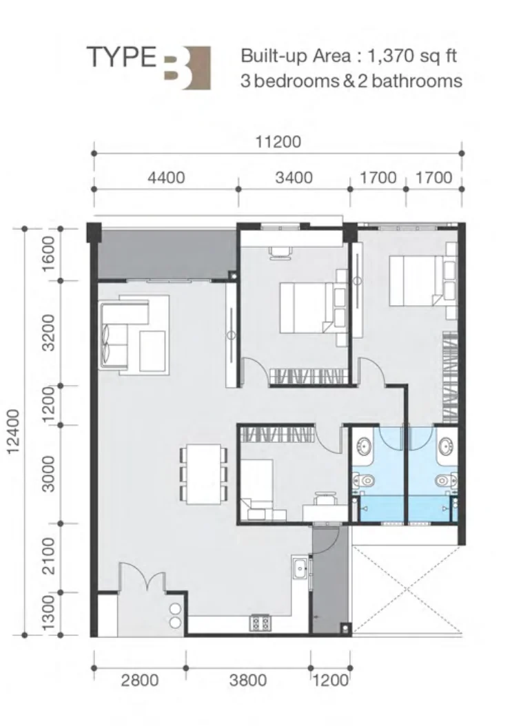 The Navens floor plan 1