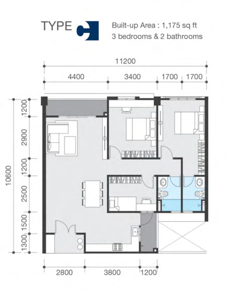 The Navens floor plan 2