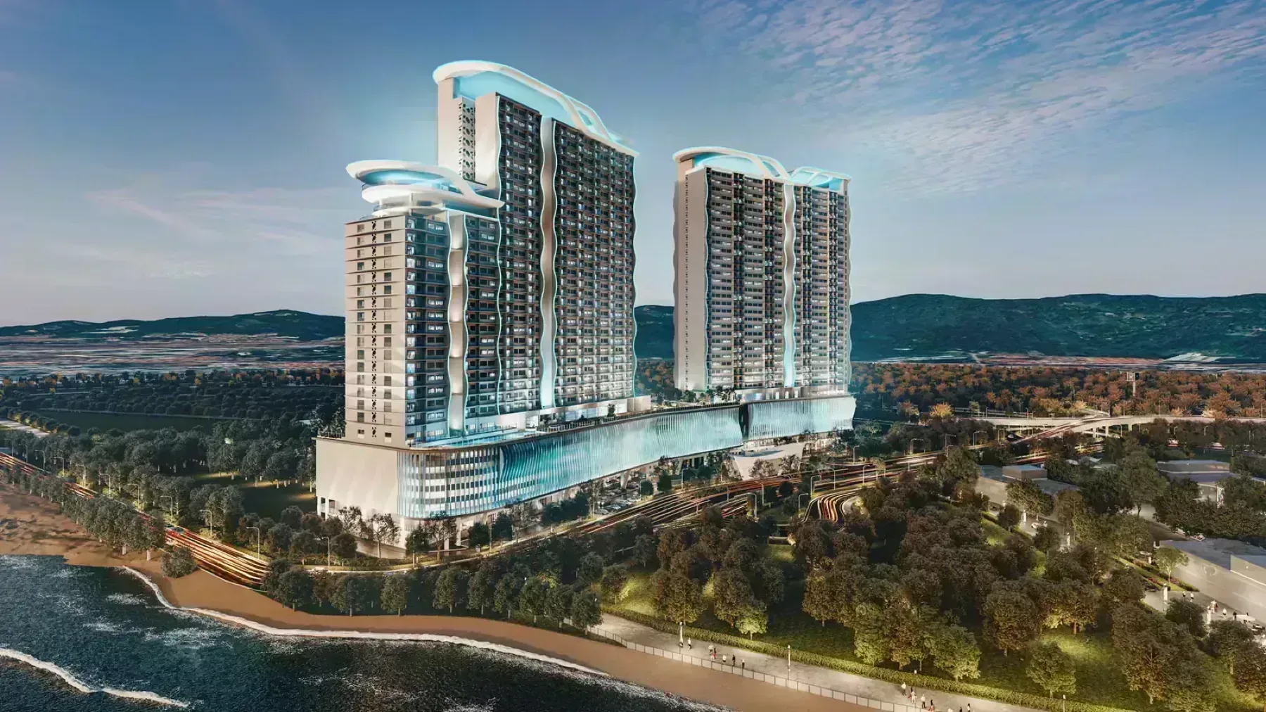 The Pier Penang World City aerial artist impression