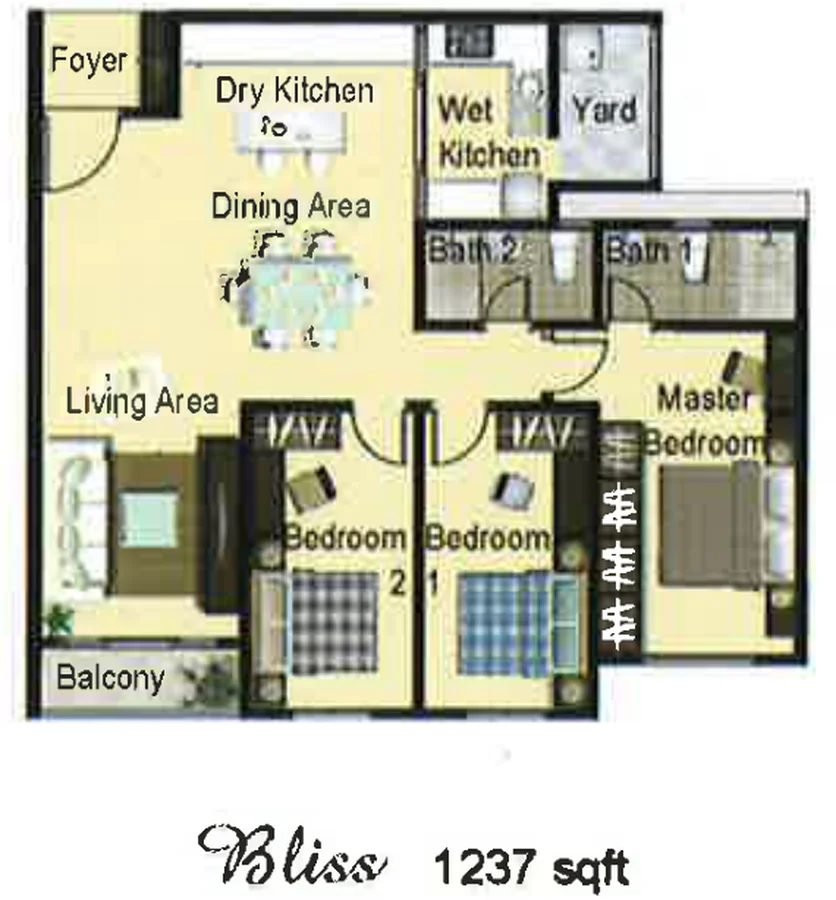 The Retreat Condominium floor plan 1