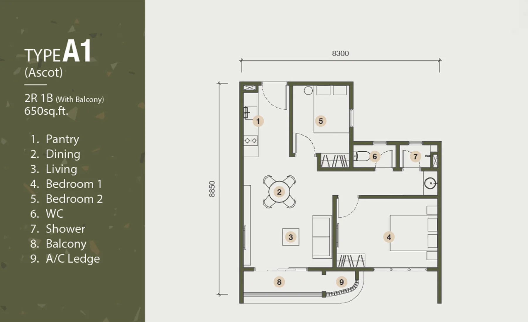 The Stallionz Ipoh Type A1 floor plan