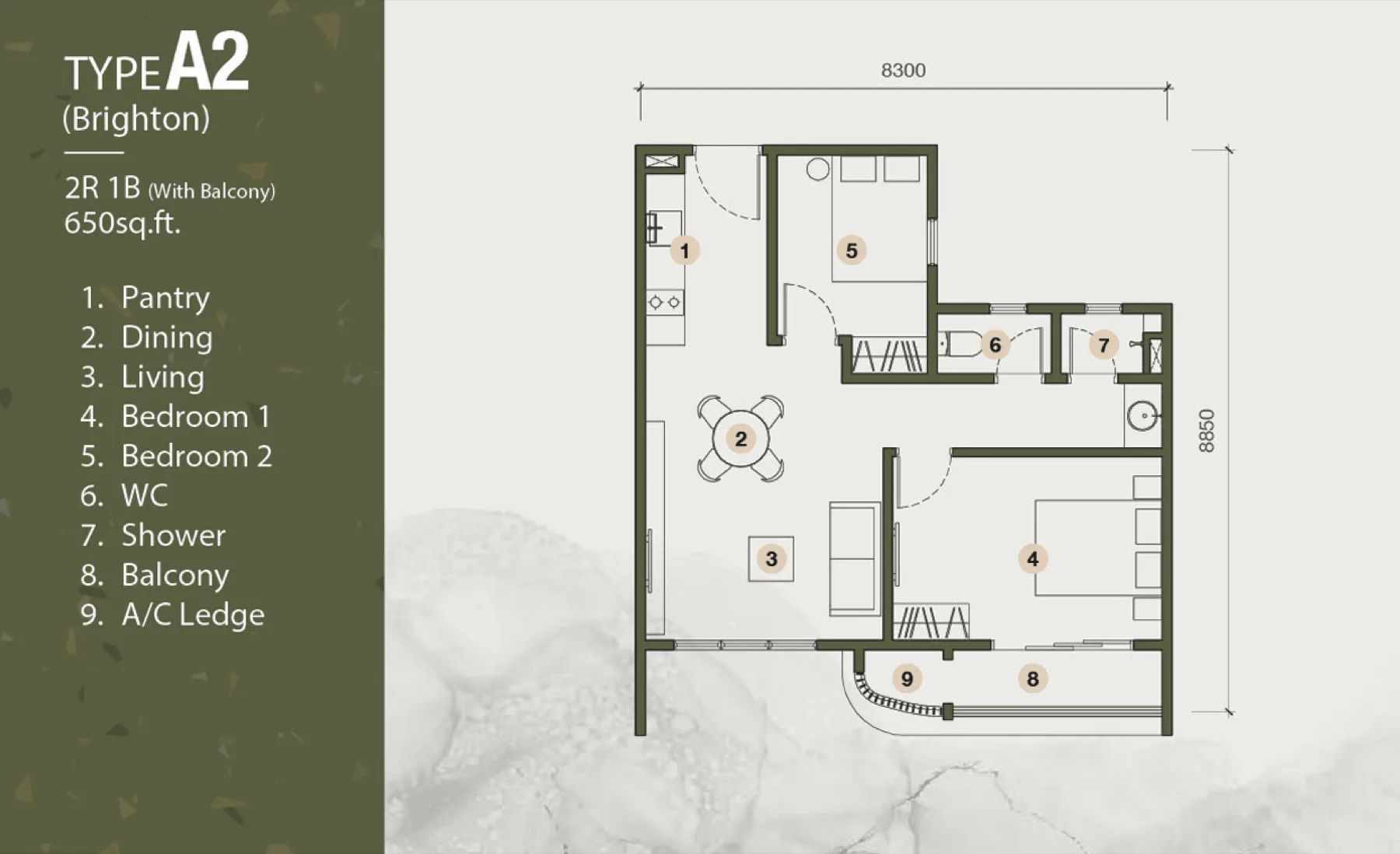 The Stallionz Ipoh Type A2 floor plan