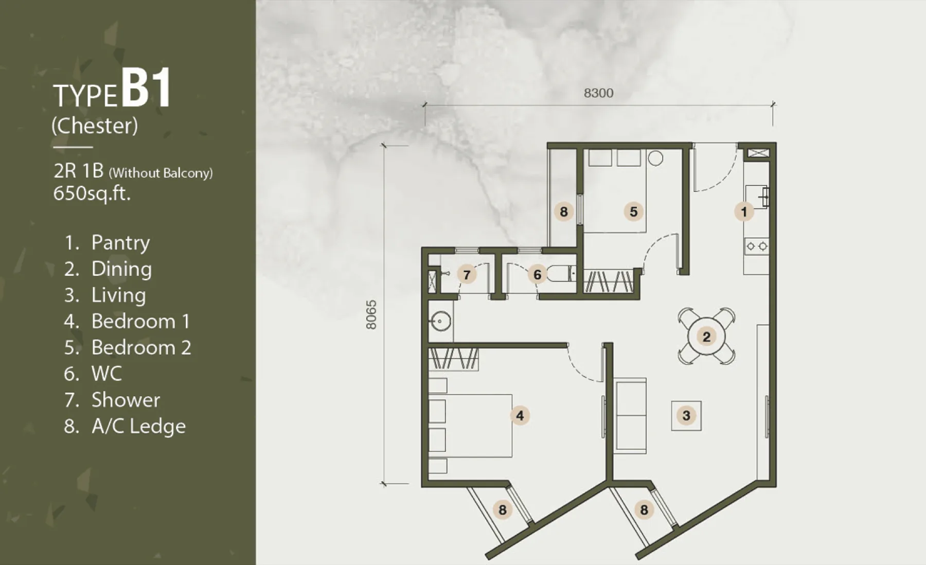 The Stallionz Ipoh Type B1 floor plan