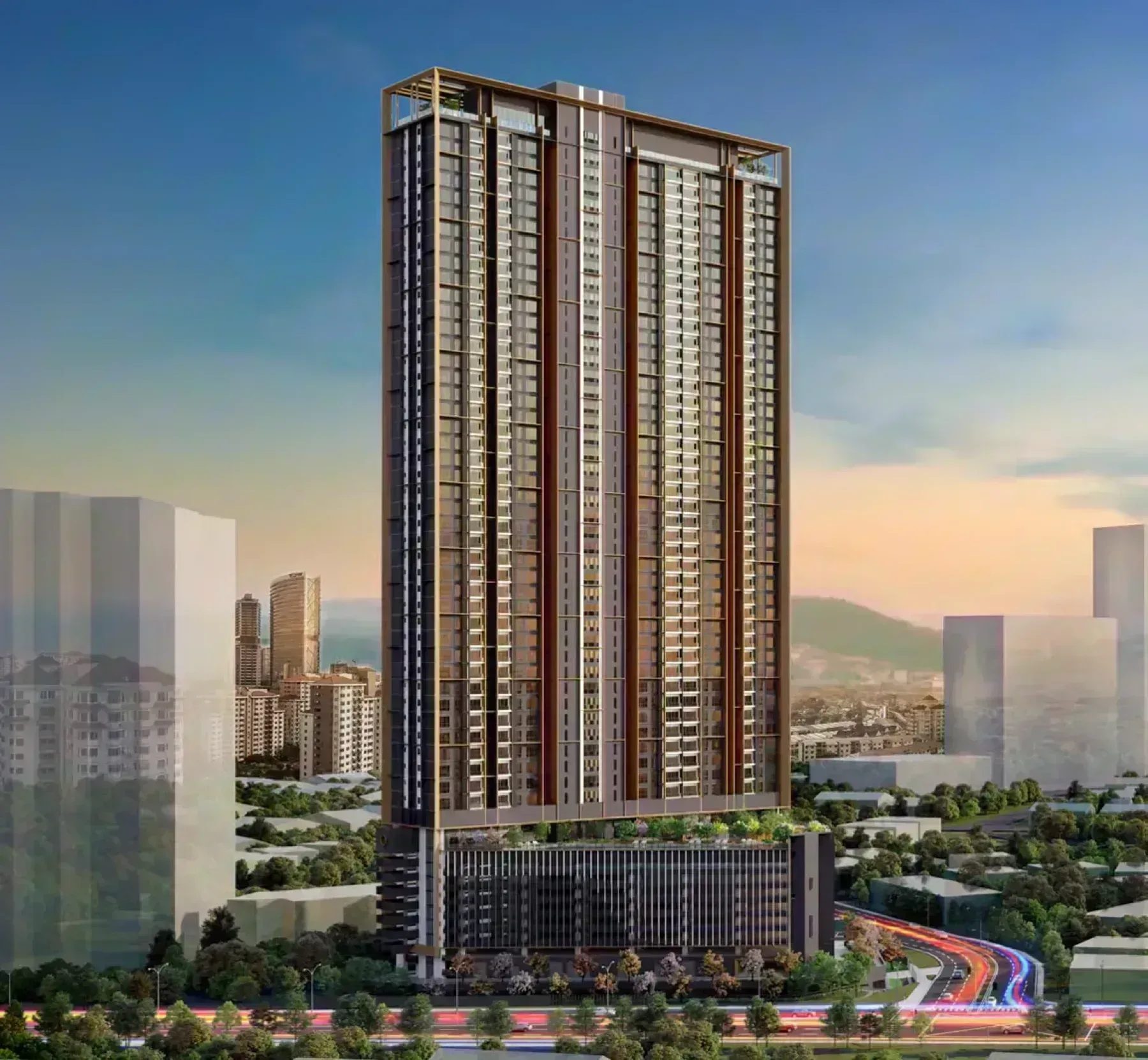 Vox Residence Sentul tower facade artist impression