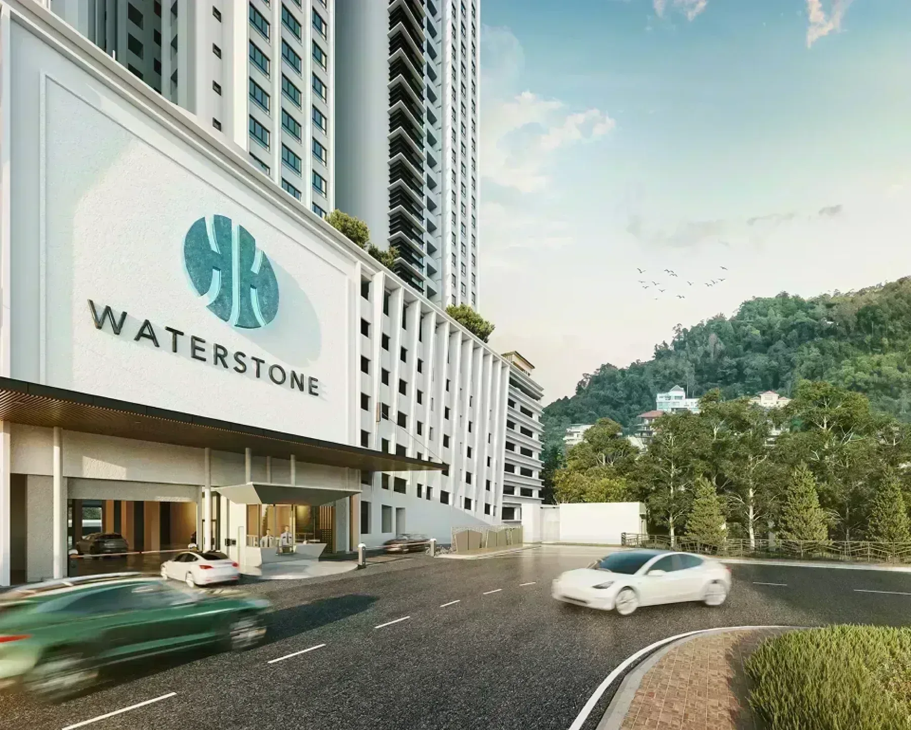 Waterstone Tanjung Bungah main entrance arrival