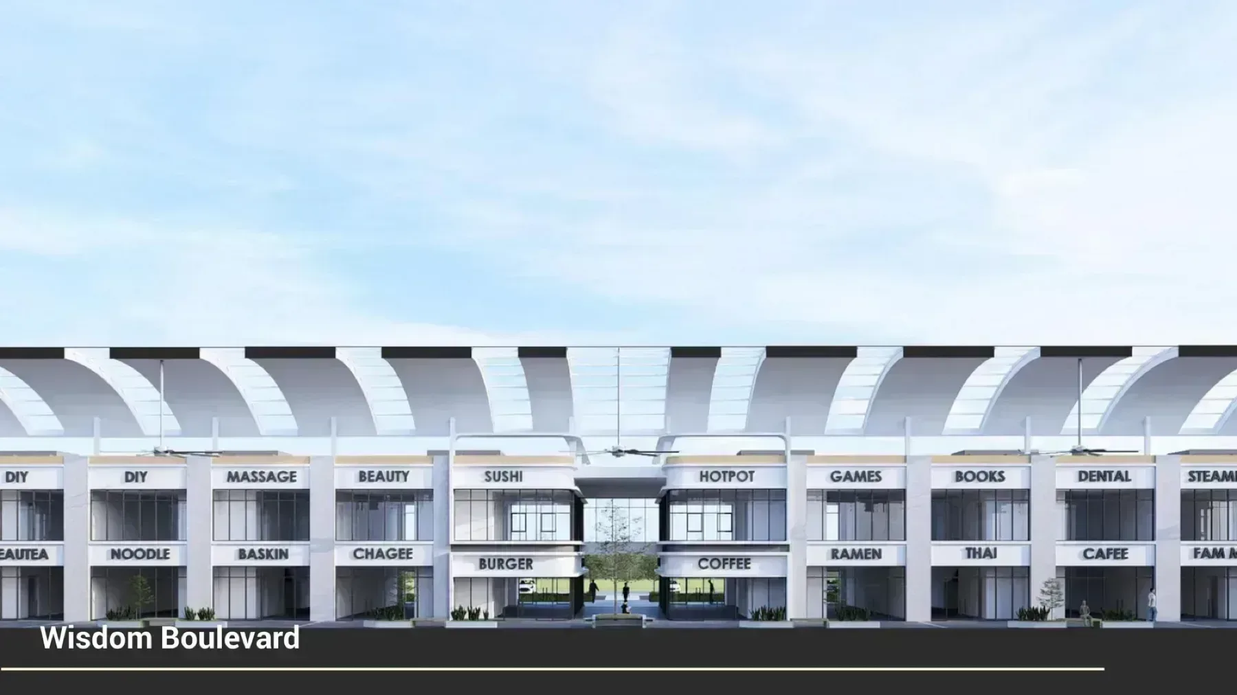 wisdom boulevard pedestrian arcade artist impression