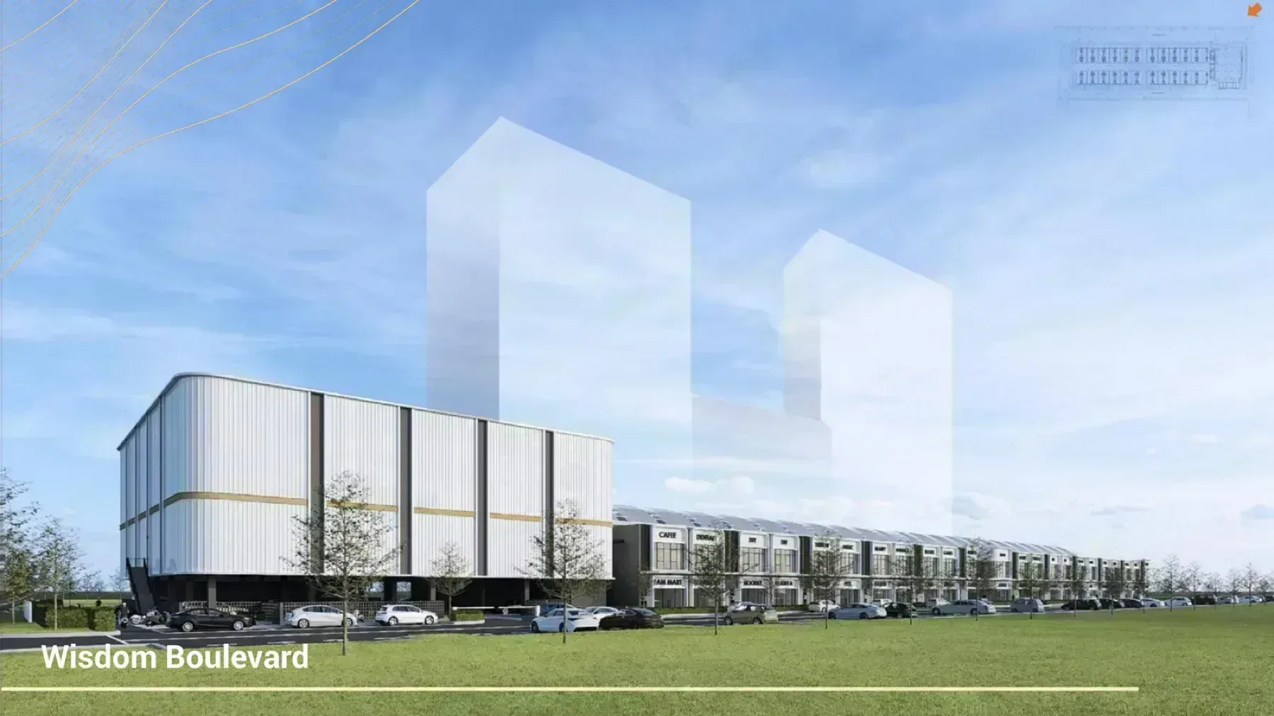wisdom boulevard shoplot row artist impression