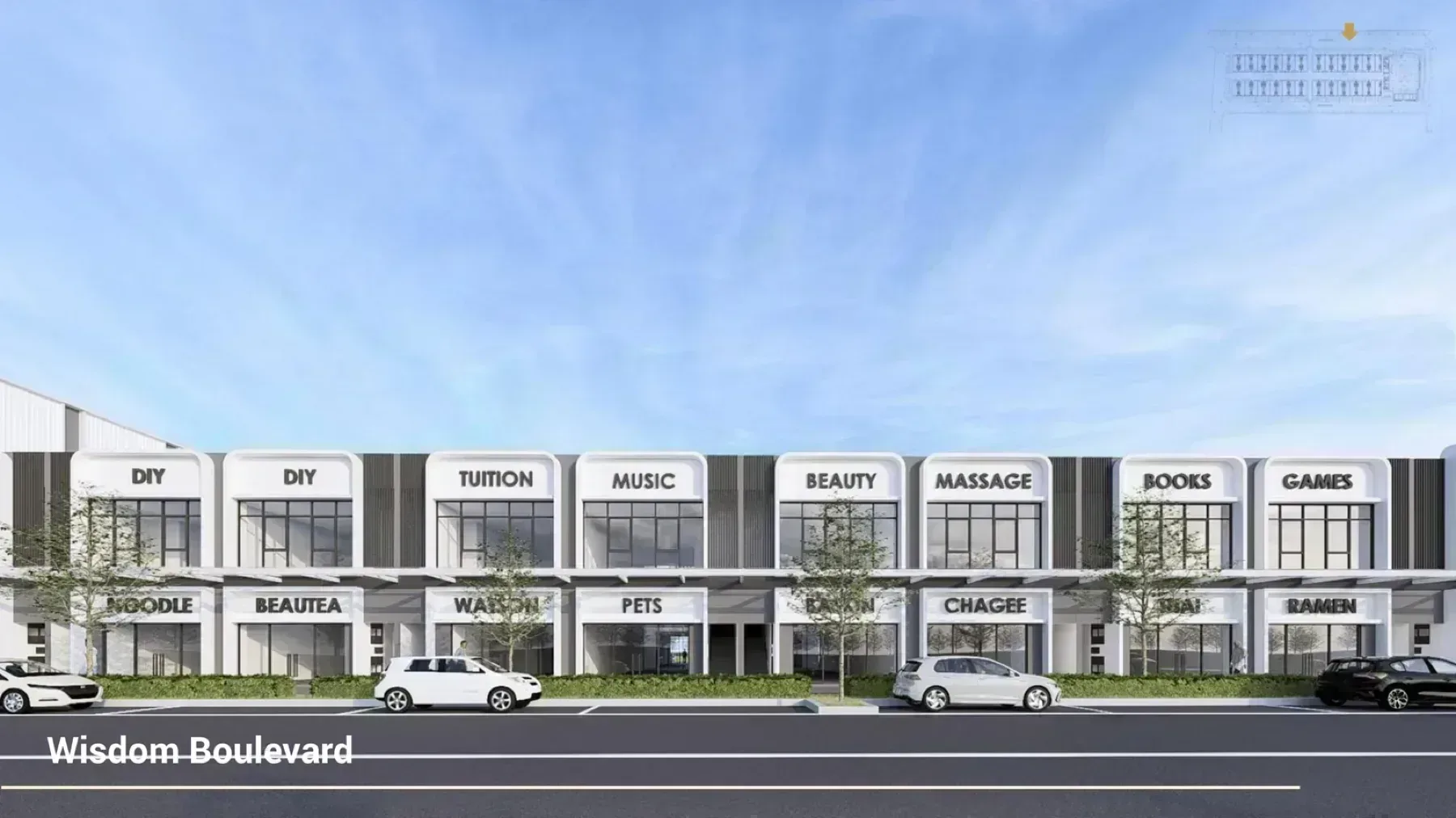 wisdom boulevard streetscape artist impression